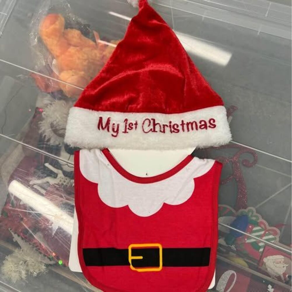 First Christmas Bib & Santa Hat